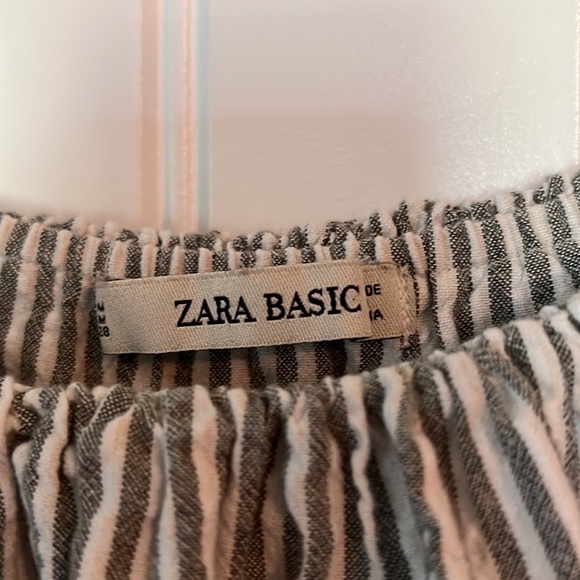 Zara Basic Boho Jumper Romper 100% Cotton Cropped Wide leg Size - Picture 5 of 9